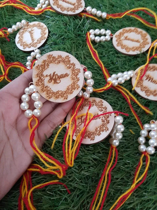 Flower Engraved Rakhi 266