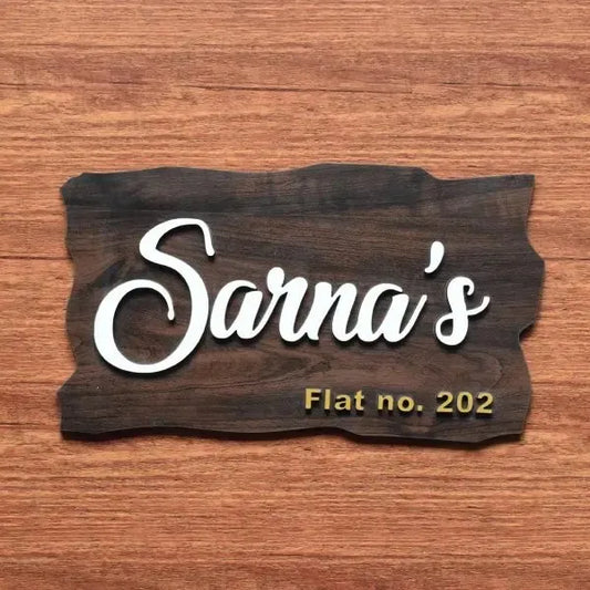 Wooden Name Plate