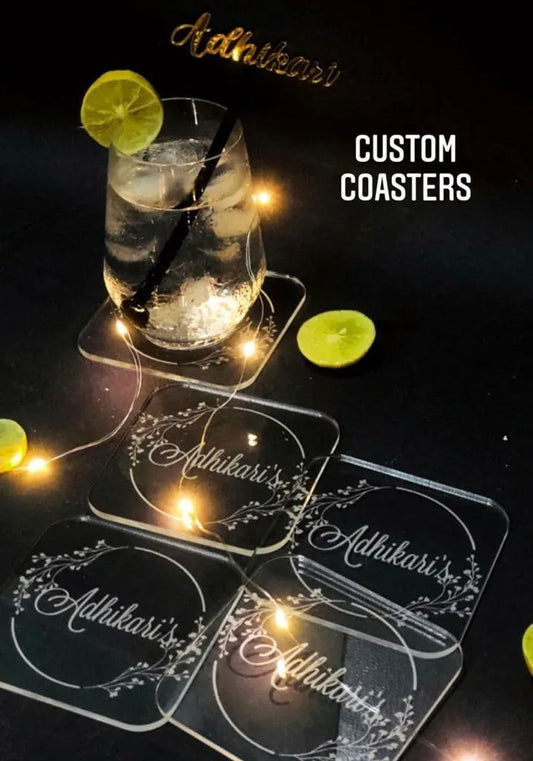 customised glass coaster