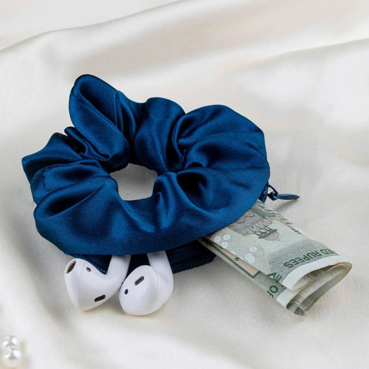 Royal Blue Pocket Scrunchie