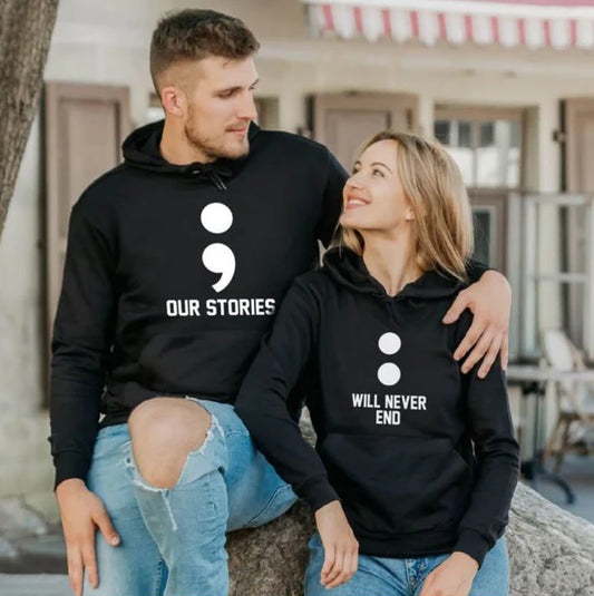 Our Stories couples hoodie