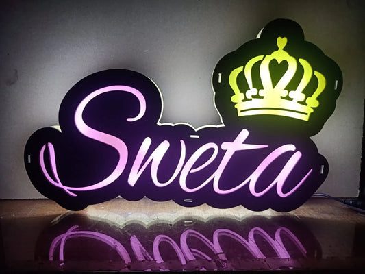 Coloured Name Lamp