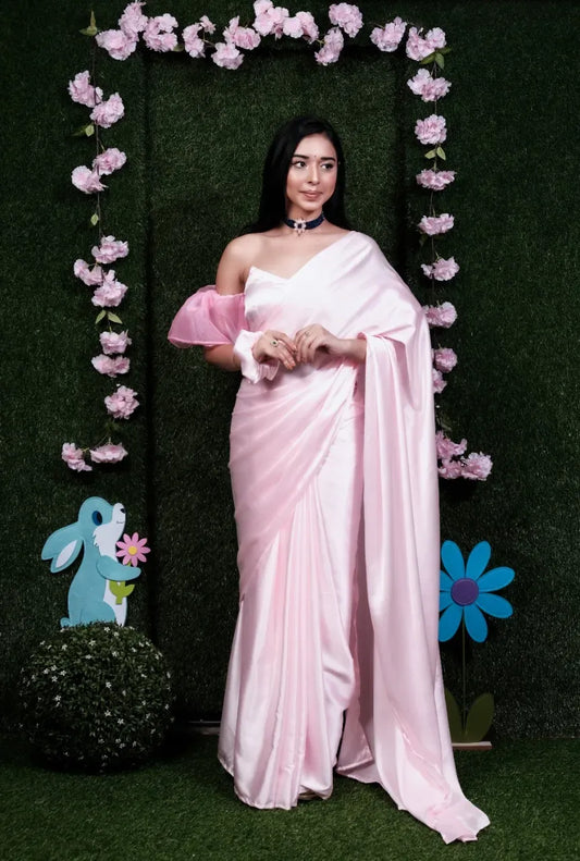 One Minute Satin Saree