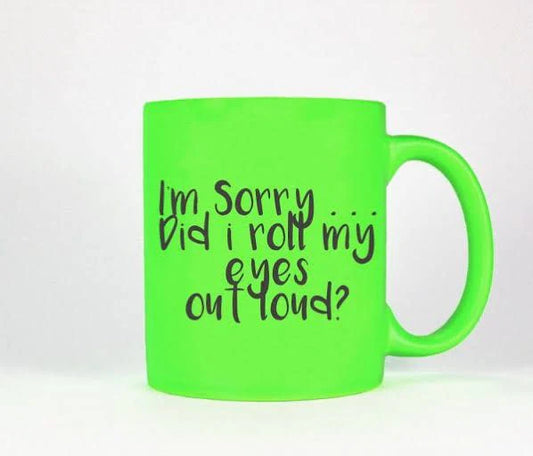 Neon mugs customised