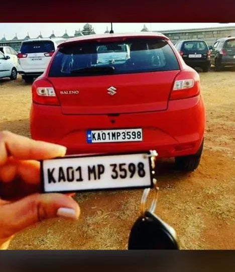 Car Name Plate Keychain