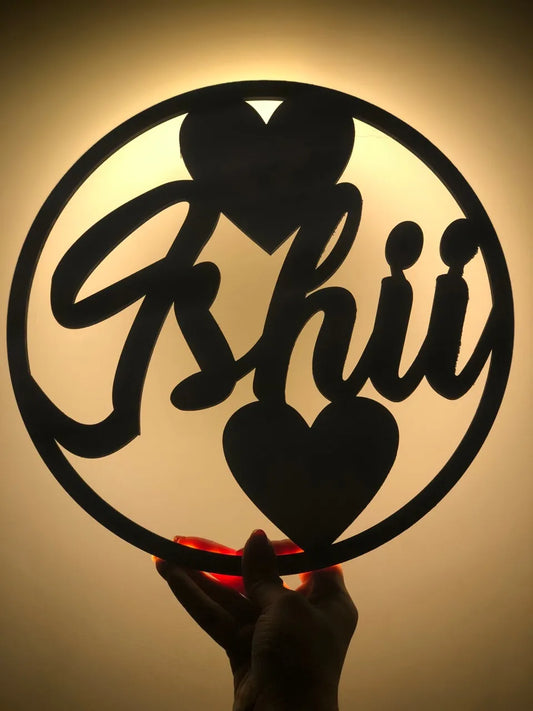 personalised big name lamp