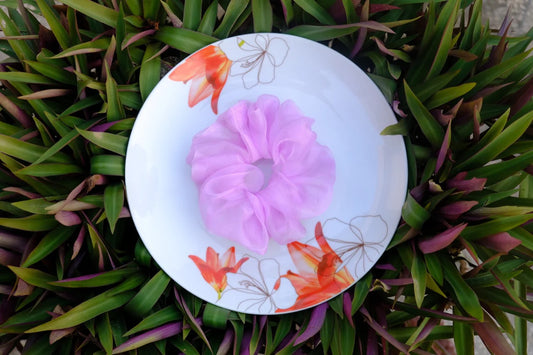 Lavender organza Scrunchie