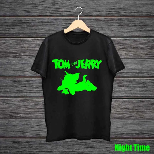 TOM and JERRY Mask Glow In The Dark Tshirt