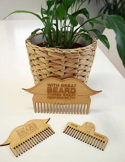 Mustache Mdf Comb