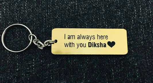 Golden Customised Keychain