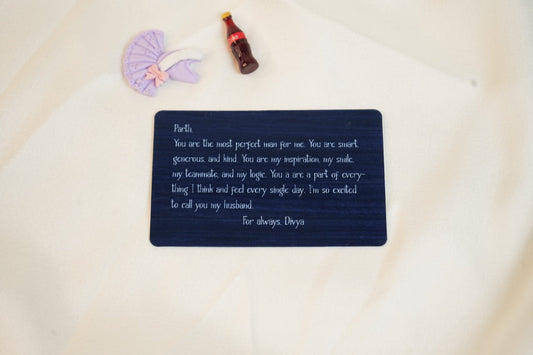 Wallet card message 104