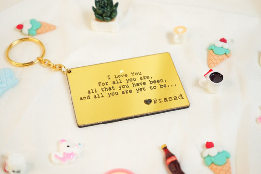 Customised Message Acrylic Keychain 101