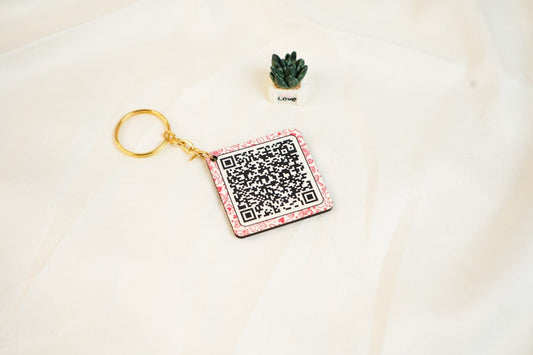 Customised QR Message Keychain 117