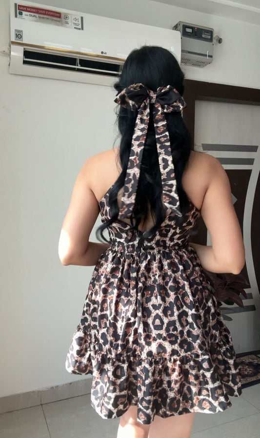 Empire Waist Leopard Dress