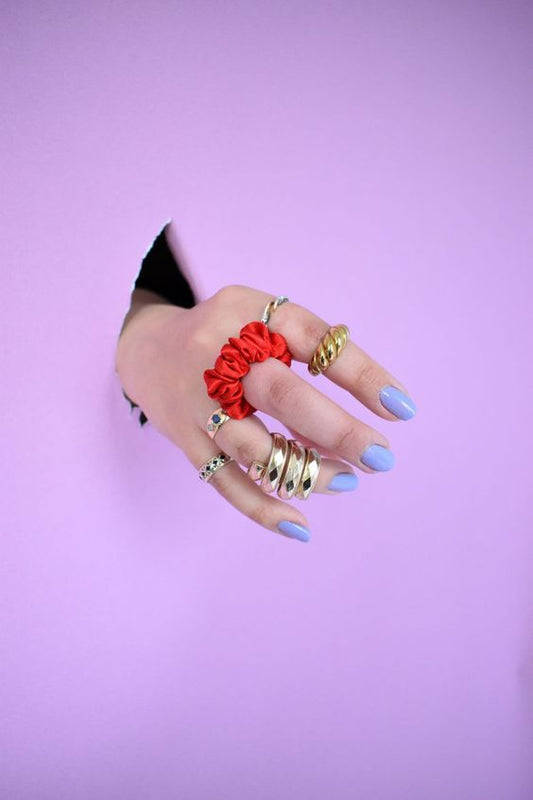 Red Scrunchie Ring