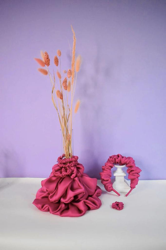 Magenta Pink Family Scrunchies Combo