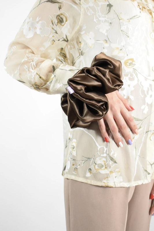 Brown Jumbo Scrunchie