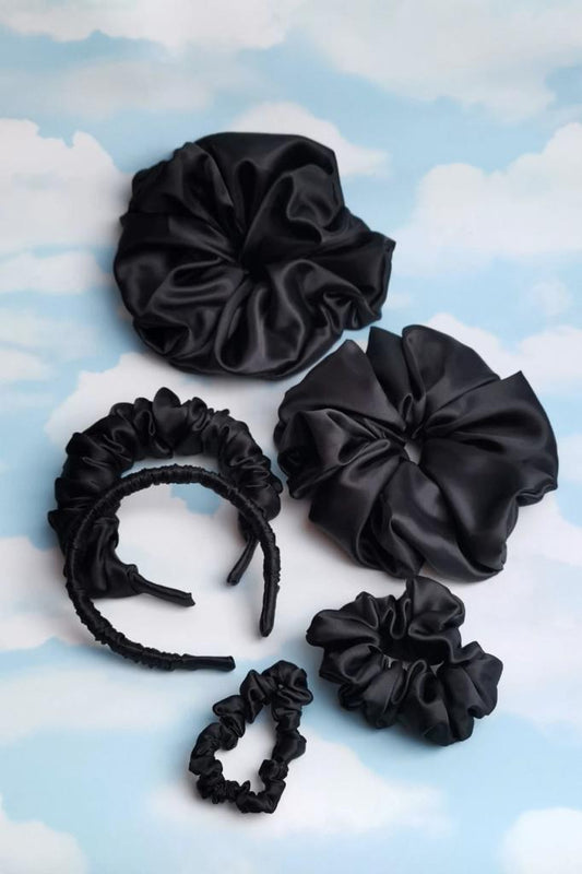 Black Scrunchies Family Combo