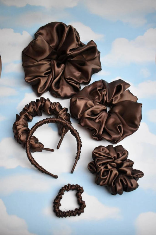 Brown Scrunchies Family Combo