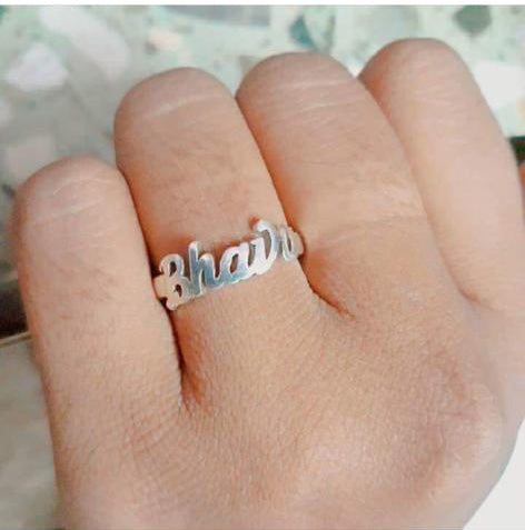 Customised Silver Name Ring