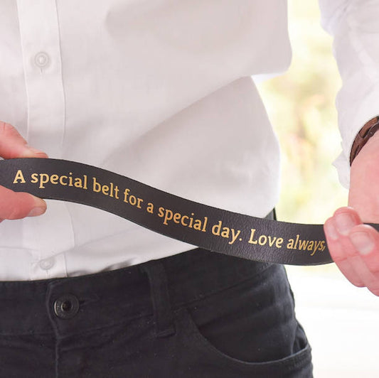 Personalised Leather Belt - Message Belt