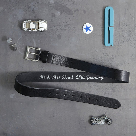 Personalised Leather Belt - Secret Message Belt