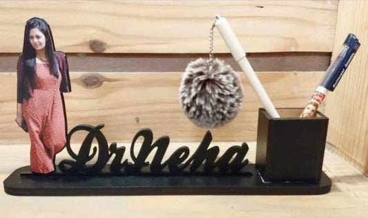 Personalised Wooden Pen Stand