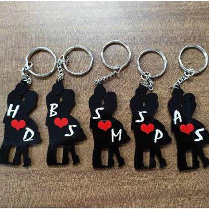Initial couple Keychain