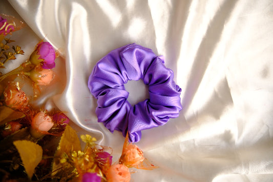 Amethyst Satin Scrunchie