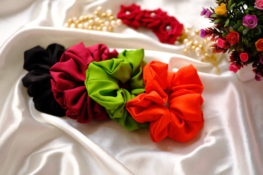 Sage Crepe Scrunchies Combo