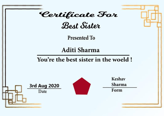 Best Sister Virtual Card