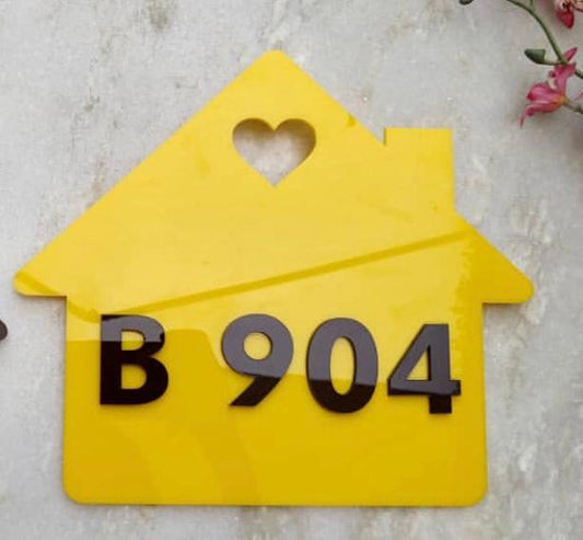 House Shaped Acrylic NamePlate