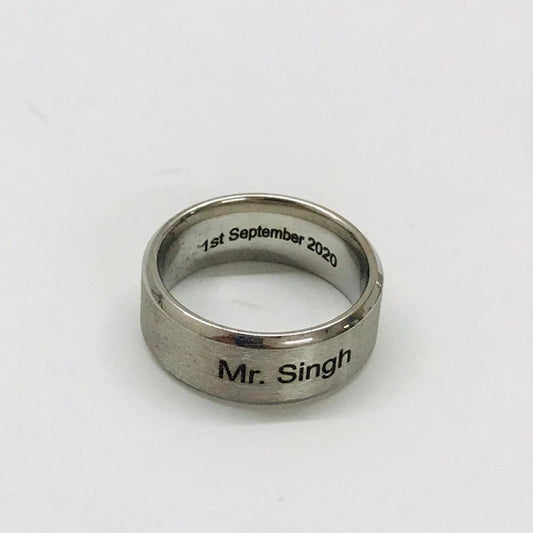 Mr and Mrs Double Engraving Ring