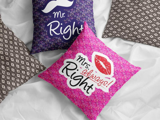 Mr and Mrs always Right Cushion Combo