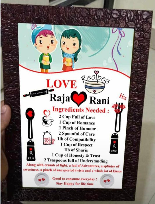 Love Recipes Frame