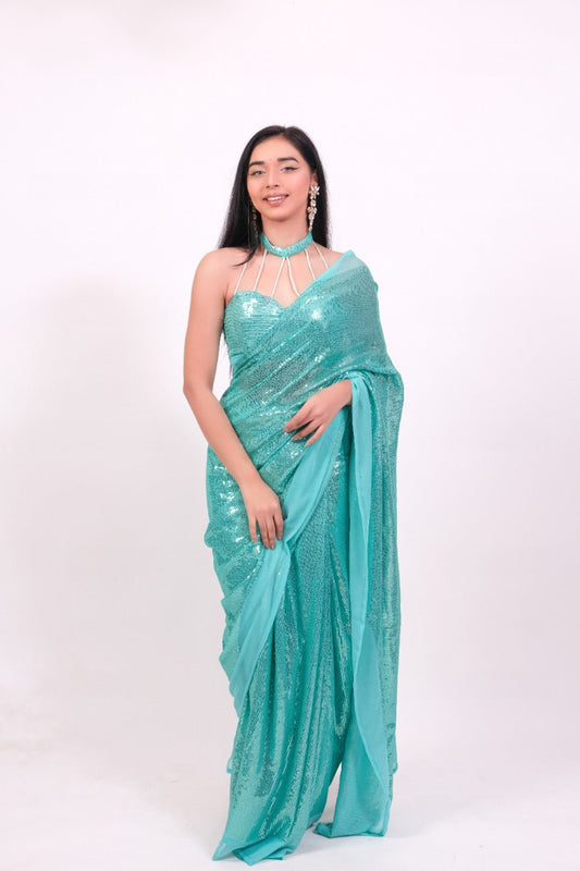 Mermaid Filmfare Sequence Saree