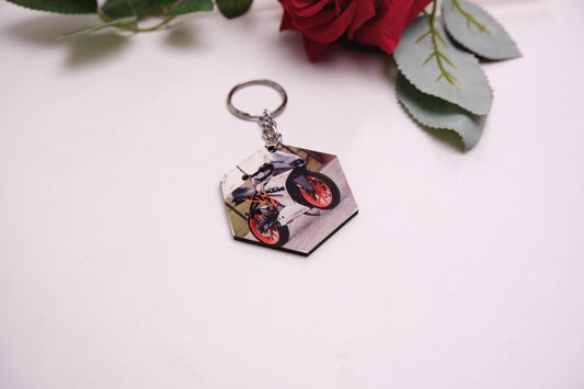 Hexagon Drive Safe Keychain