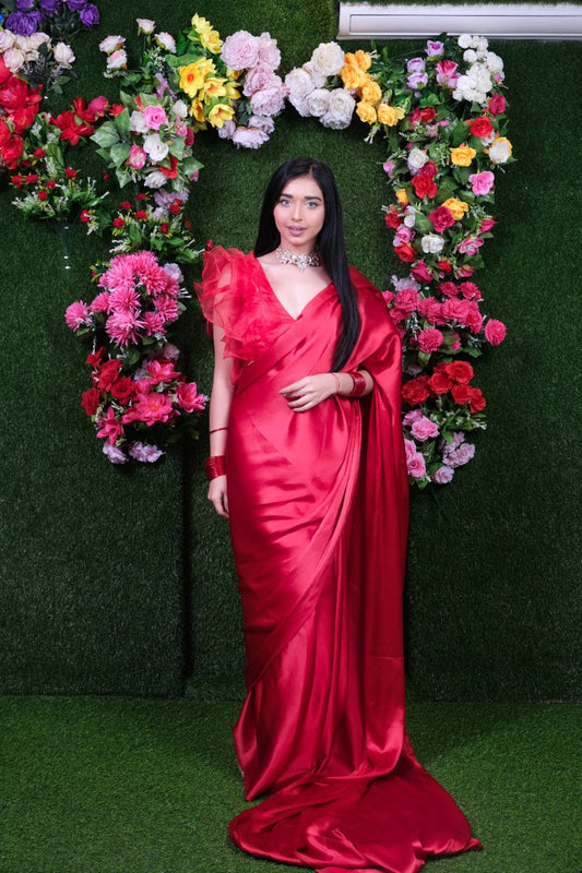 Love One Minute Satin Saree