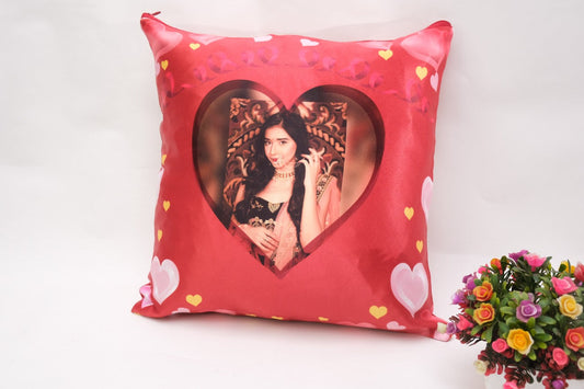 Personalised Heart Style photo Cushion