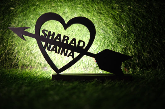 Wireless Heart Couple Name Lamp