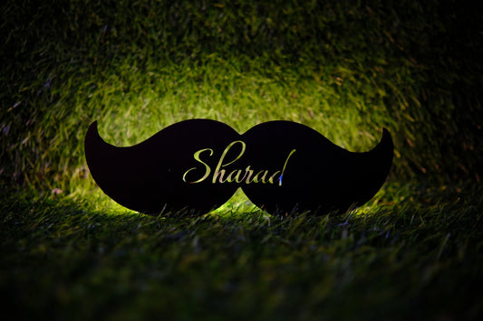Wireless Mustache Name Lamp