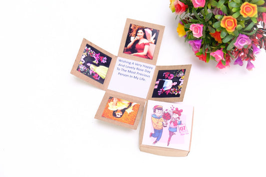 Rose Day Photo Mini Explosion Box