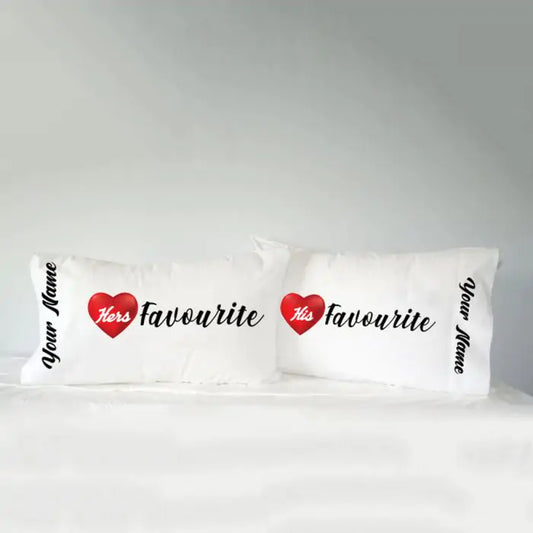 Personalised Our Favourite Pillow Covers - Set Of 2
