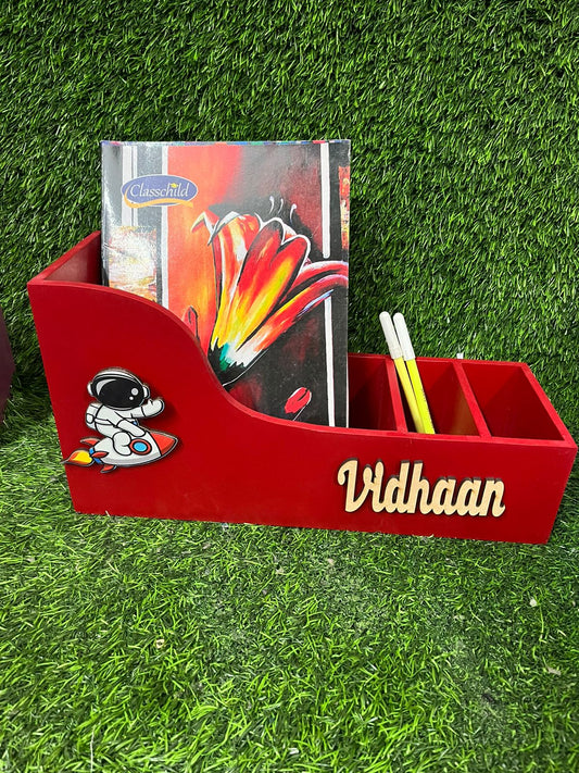 Book rack with penstand holder