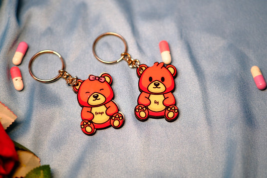 Couple Teddy Keychains