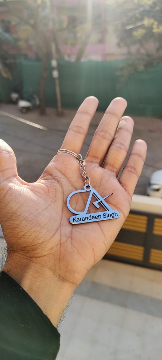 Metal Engraved CA Keychain