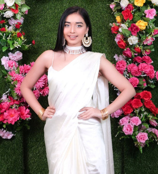 Vanilla Satin stitched Blouse