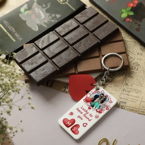 Lovers Personalized Photo Keychain