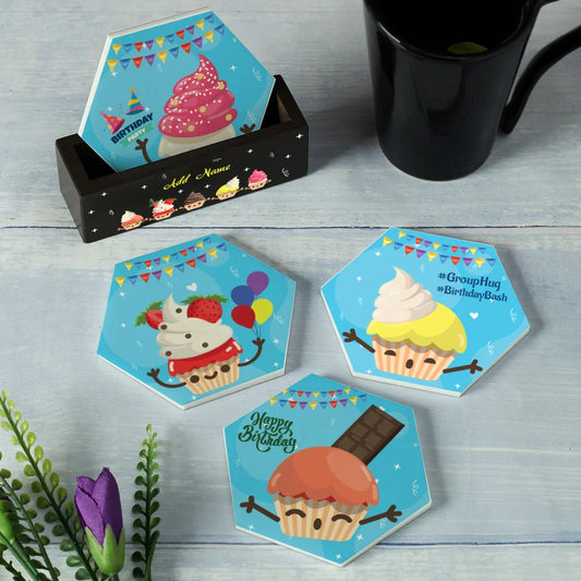 Personalized  Hexagon Coaster