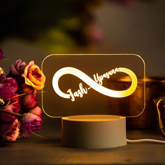 Infinity Couple  Glass Table Lamp